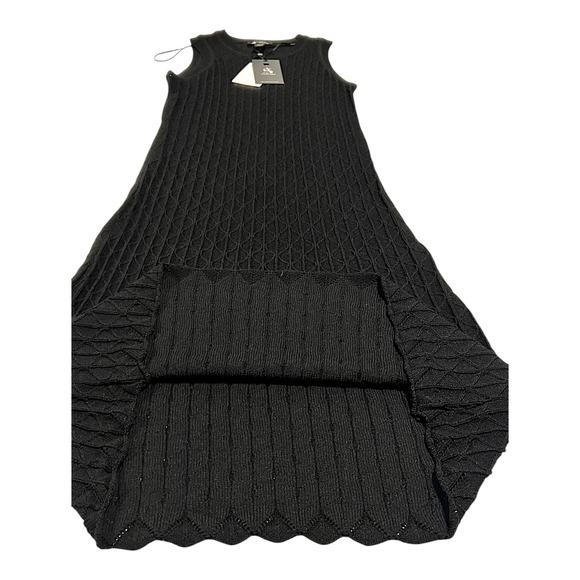 NWT Alison Sheri Black Knit Sleeveless Maxi Sweater Dress Womens Medium - Picture 10 of 13